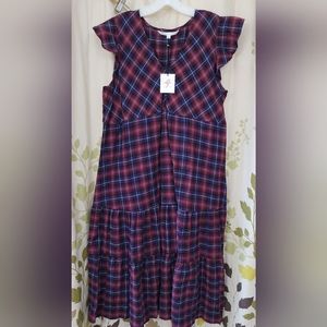 The Nines by Hatch Plaid Midi Dress